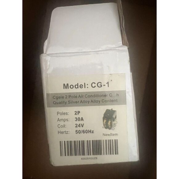 C&G - Magnetic Definite Purpose Contactor | 240V 2P | 30A | X002MW30YX | CG-1 - Picture 2 of 5